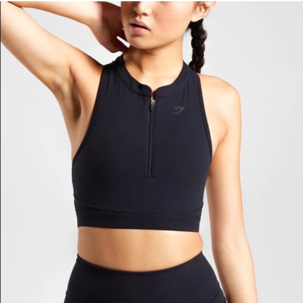 Gymshark speed sports bra black medium NWT